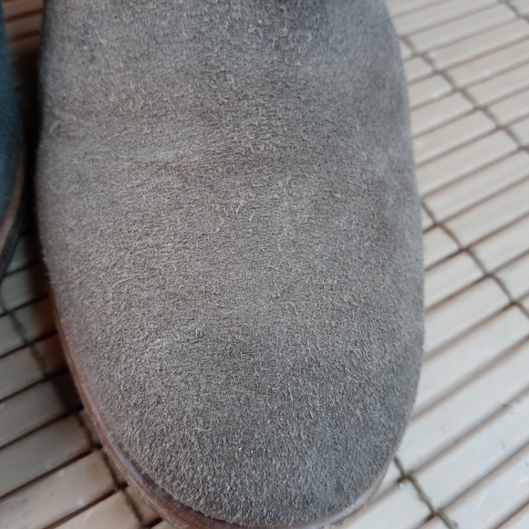 Napoleoni Italy Brown Suede Leather Zip 3" High stacked block Heel Ankle Boots W - Picture 7 of 11